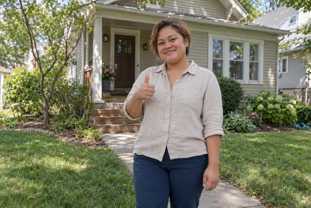 Person giving a thumbs up
